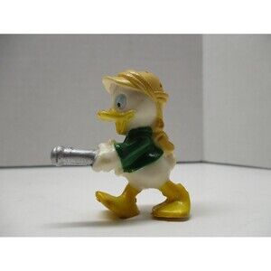 Vintage Louie Duck 1991 Kelloggs Disney PVC Figure Duck Tales  2" Camping Mini